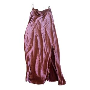 J for Justify Pink Asymmetrical Midi Slip Skirt